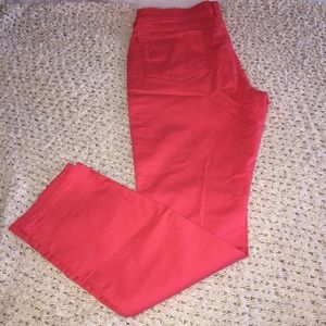 Coral Denim Pants